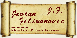 Jevtan Filimonović vizit kartica